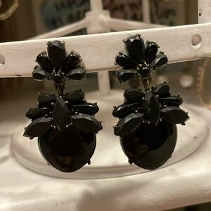 Black statement earrings